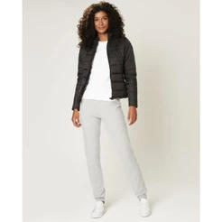 Calça Básica Feminina Com Bolso Moletom Flanelado