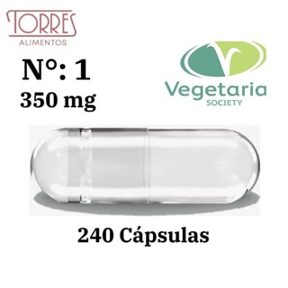 Capsula Vegetal Vazia Transparente N° 1 240 Unidades