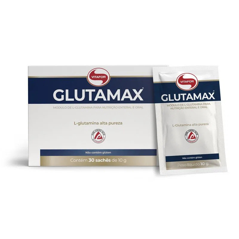 Glutamax Vitafor 30 L- Glutamina Alta Pureza 30 Sachês 10g