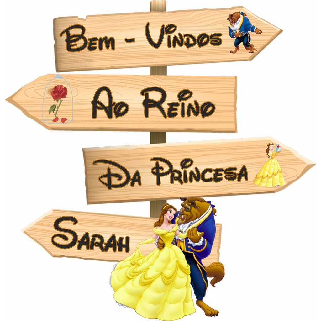 Display de Chão - A Bela e a Fera (INFORMAR O NOME NO CHAT AO VENDEDOR)