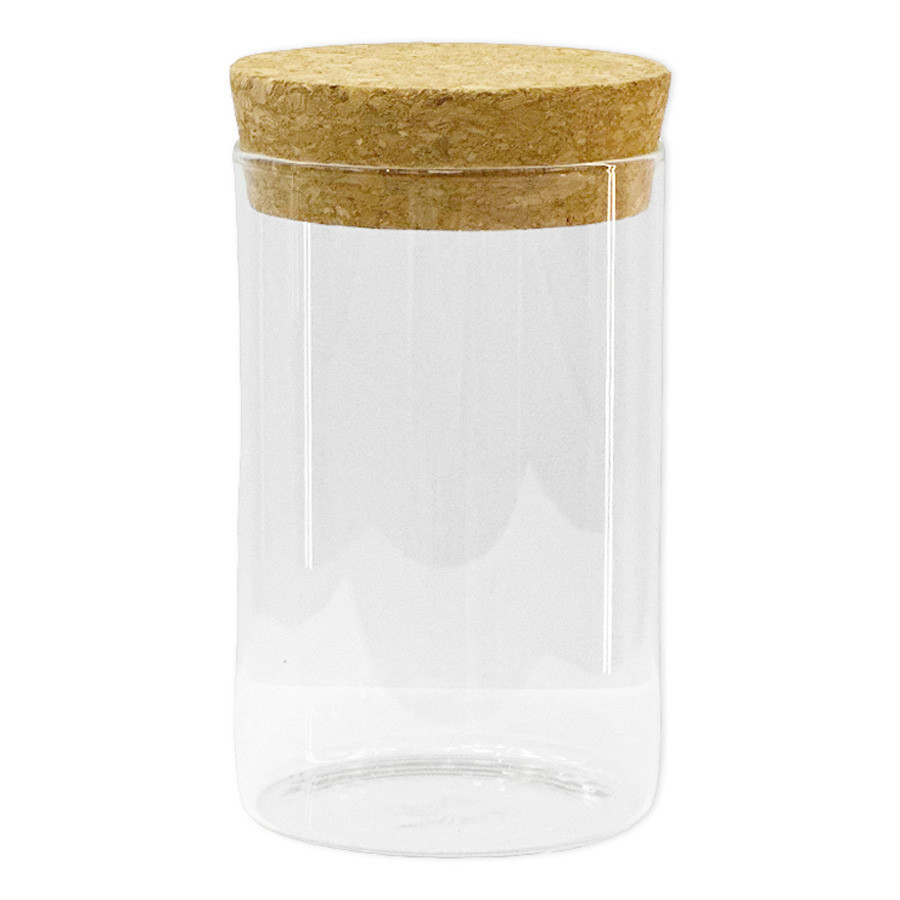 Pote de Virdro Hermético Tampa de Rolha - 6,5x10cm - 250ml - 1 unidade - Rizzo - Home & Living