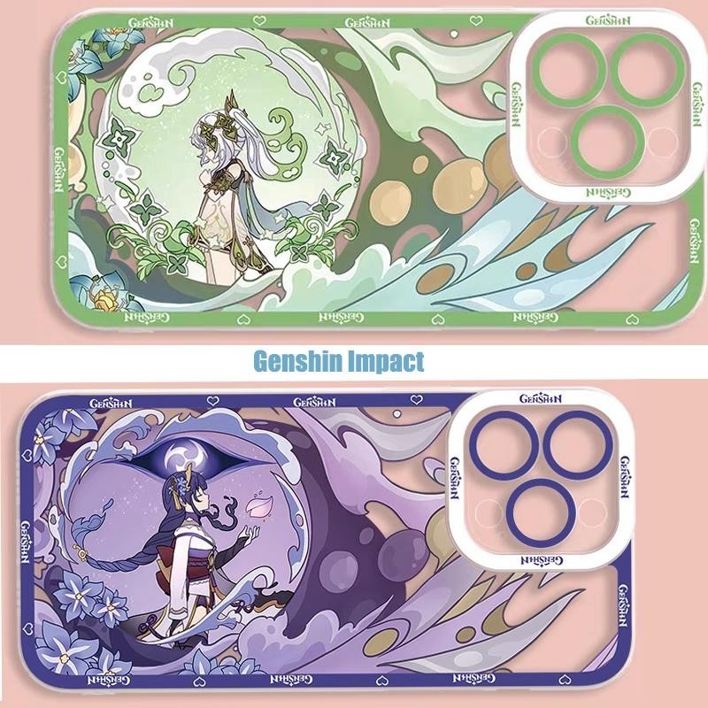 Capa Para Samsung Galaxy S24 Ultra S23 S22 S21 Plus S23FE M54 A14 A54 A25 A15 A13 Nota 10 20 Lite Celular De Silicone Transparente Jogo Genshin Impact Beelzebul