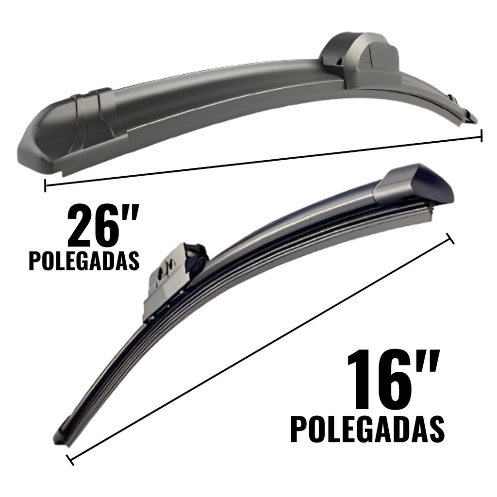 Detalhes do Par Palheta Limpador Parabrisa 26'' 16'' 206 207 1998 1999 2000 2001 á 2005 2006 2007 2008 Á 2014