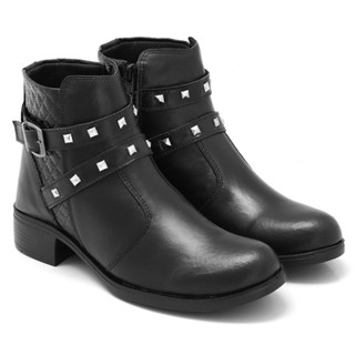 Bota Coturno Mulher Preta Elegante e Estilosa Cano Curto Inverno em Oferta na Shopee