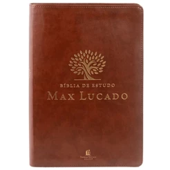 Bíblia de Estudo Max Lucado | Leitura Perfeita | NVI | Capa Luxo Marrom