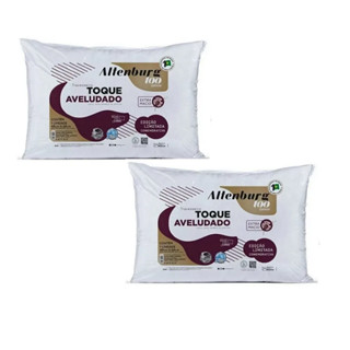 Kit 2 Travesseiros Toque Aveludado Extra Macio Altenburg em Oferta na Shopee