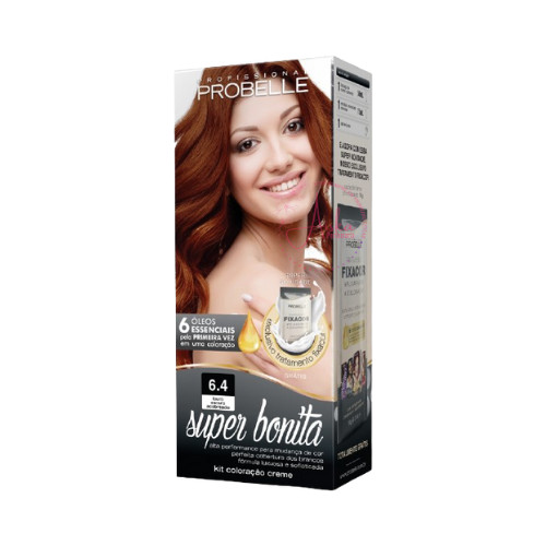 Probelle Super Bonita Coloração em Creme 6.4 Louro Escuro Acobreado em Oferta na Shopee