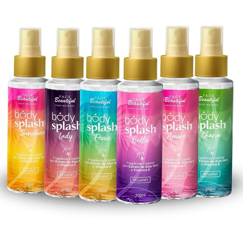 Kit Body Splash Fragrância que Exala Face Beautiful 100ml em Oferta na Shopee