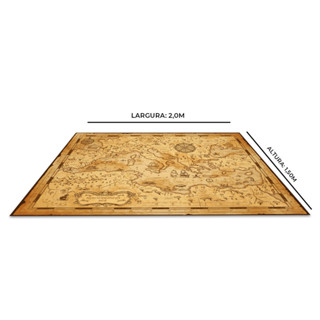 Tapete Festa Em Lona Chão Mapa Tesouro Pirata 2,0 x 1,50m em Oferta na Shopee