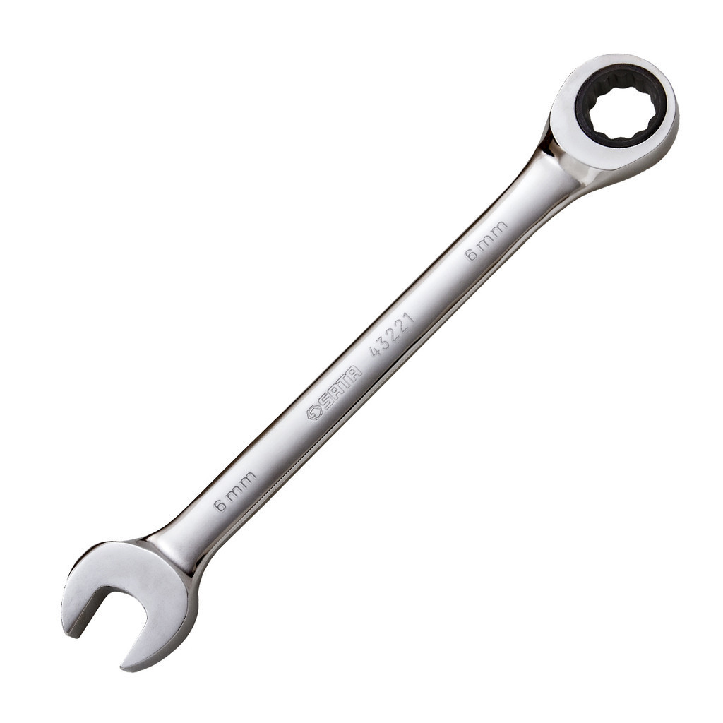 Chave Combinada com Catraca 6mm Sata Lado Estrela e Boca ST43221ST