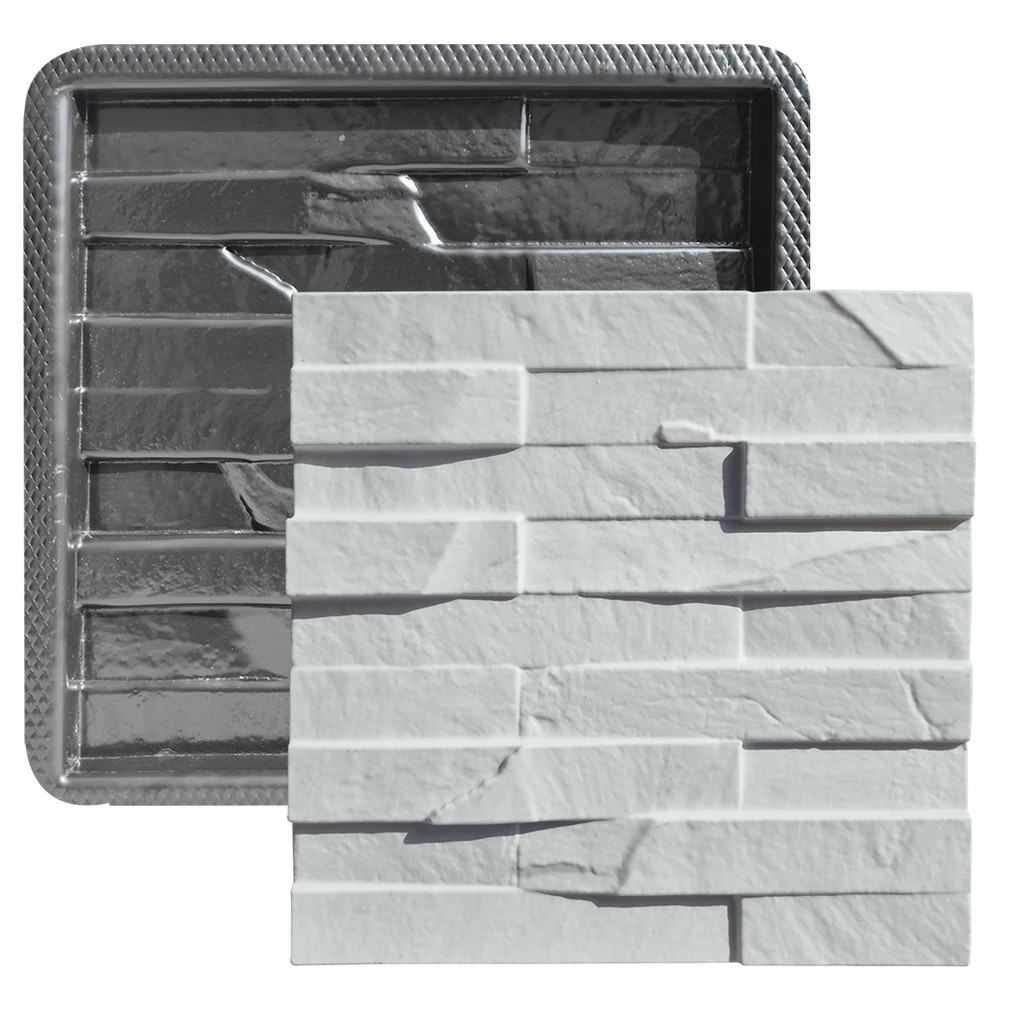 Forma 3D Gesso e Cimento ABS - Pedra Ferro 30x30
