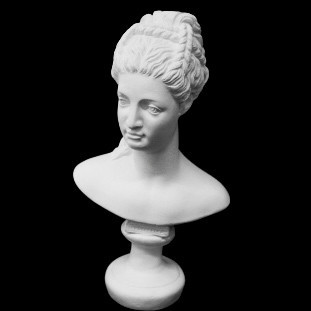Imagem Escultura Busto de Proserpina em Alto Relevo - 31x20x31cm em Gesso para Pintar Gigante