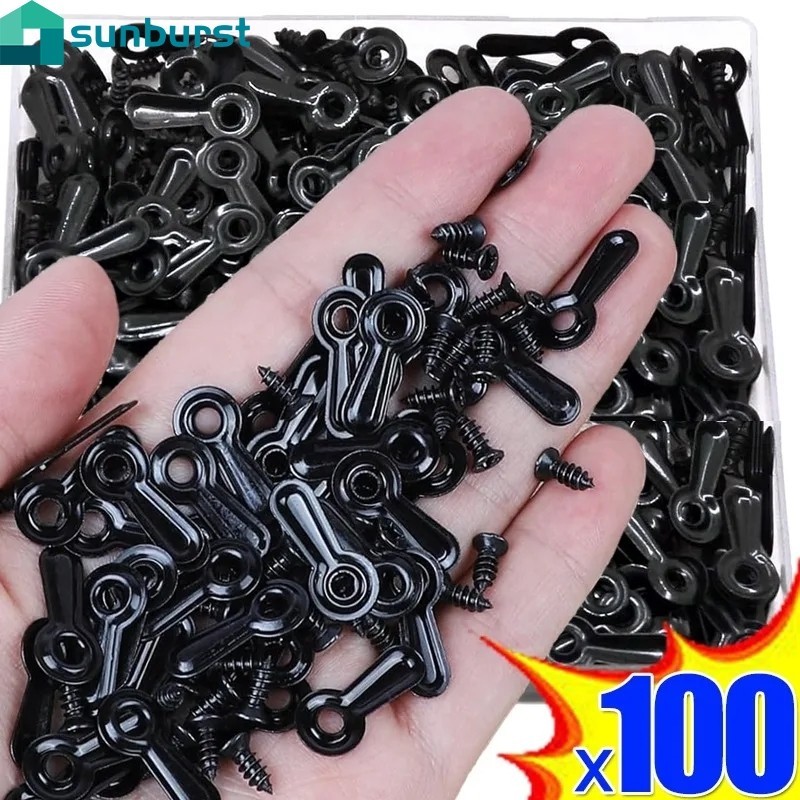 100Pcs Photo Frame Backing Clip-Acessórios De Ferragens Domésticas-Material De Fixação Rotativo Para Artesanato-Pôster Do Livro De Rascunho Com Espelho-Fixadores De Botões De Giro De Metal Backboard