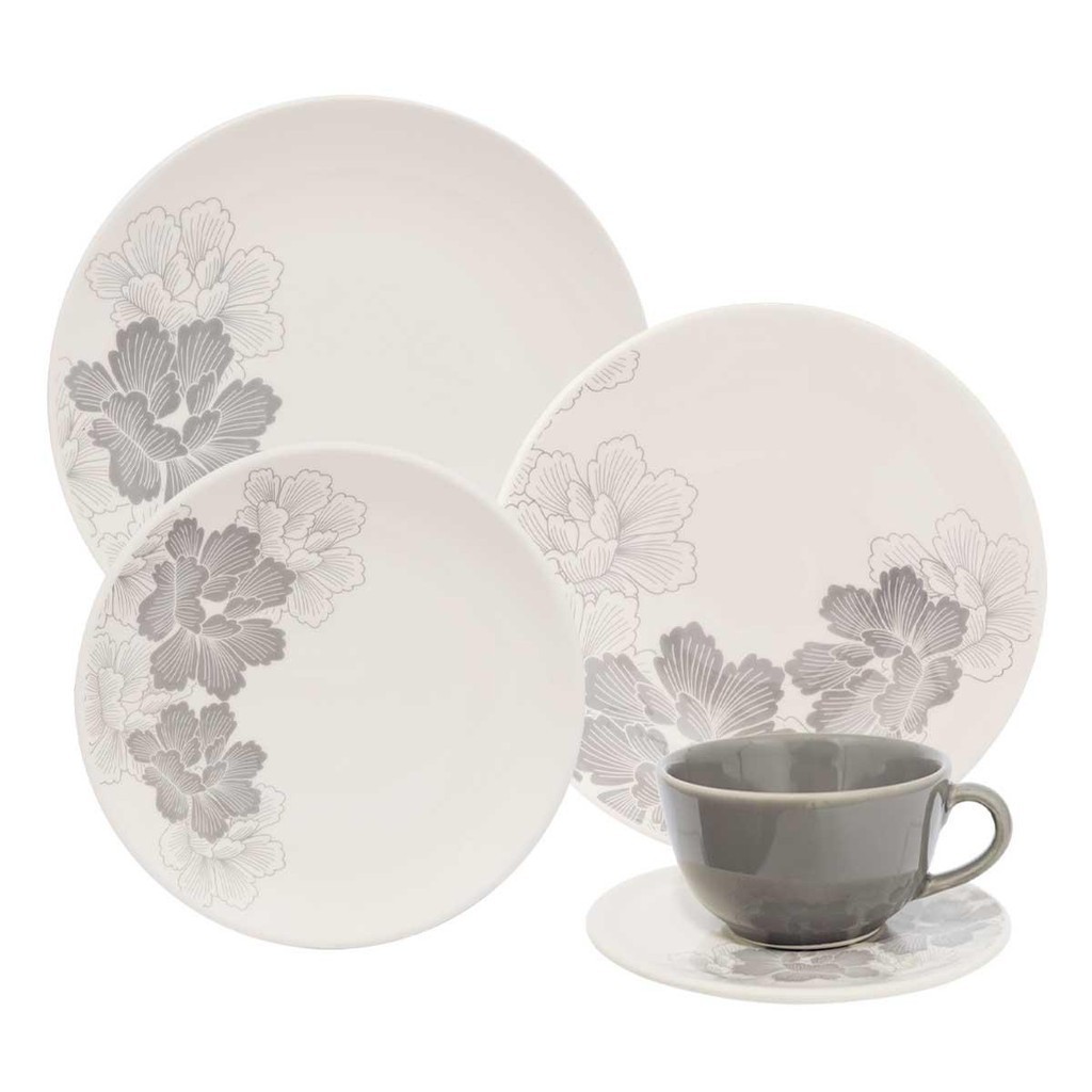 Aparelho de Jantar e Chá 40 Peças Oxford Unni Balance em Oferta na Shopee