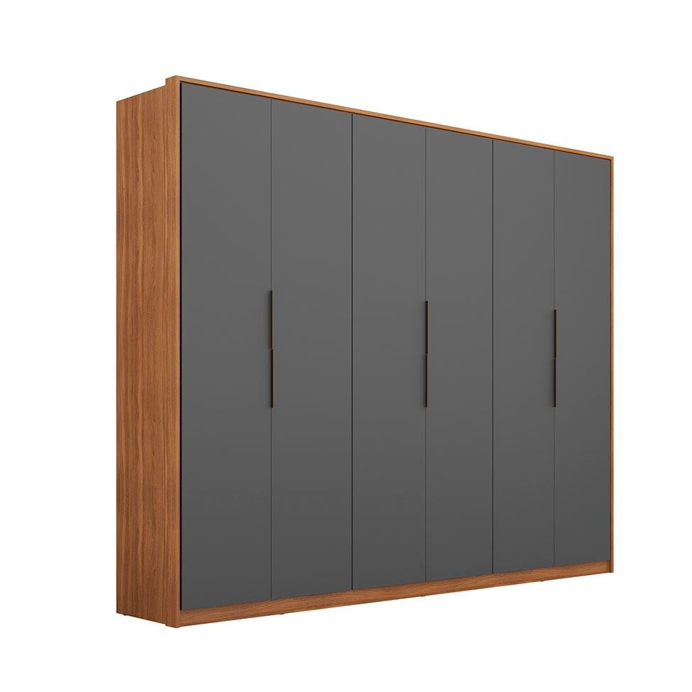 Guarda-Roupa Casal Atrice 6 PT 6 GV Amendola e Grafito - Home & Living