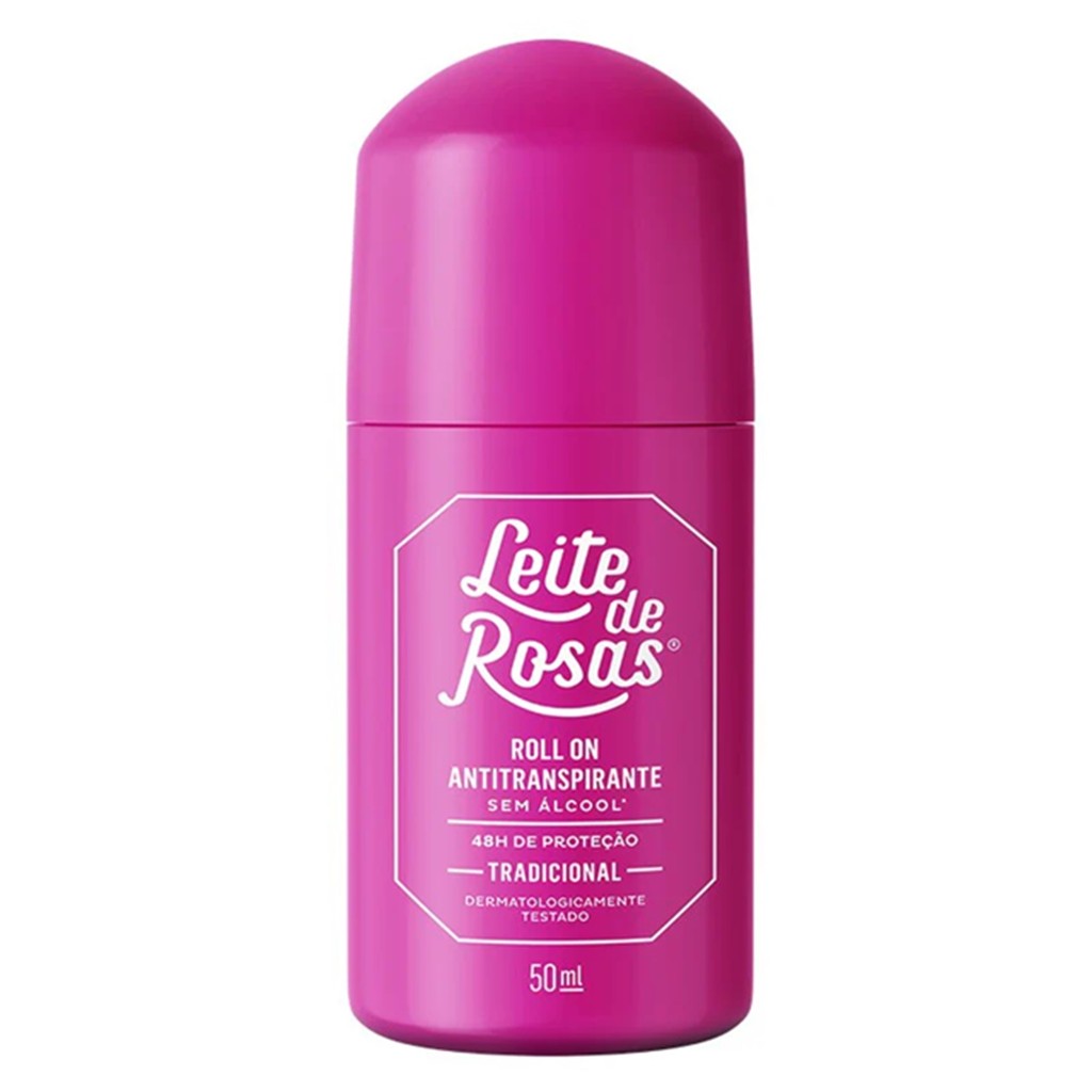 Desodorante Rollon Leite de Rosas 48h Tradicional