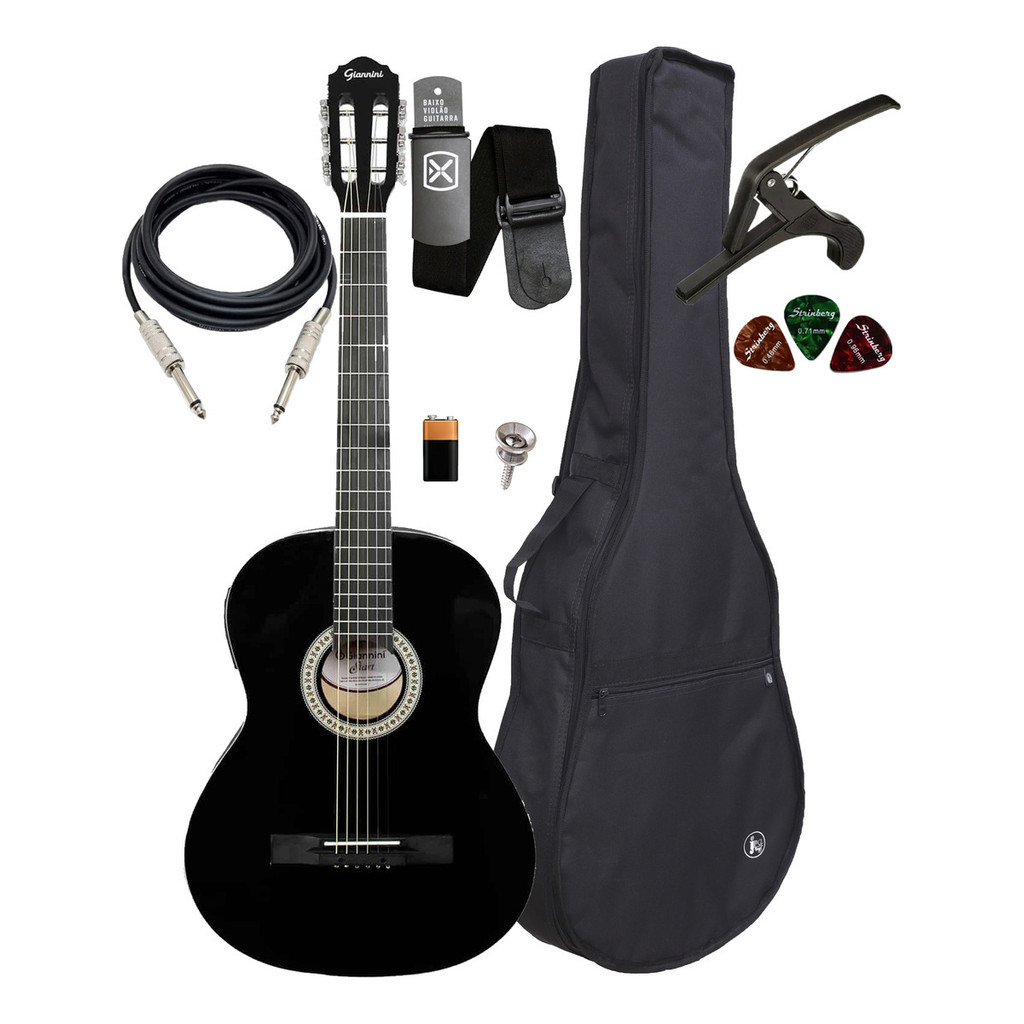 Violão Giannini Ele/ac Start S-14 Aço C/ Capa Luxo E Kit em Oferta na Shopee