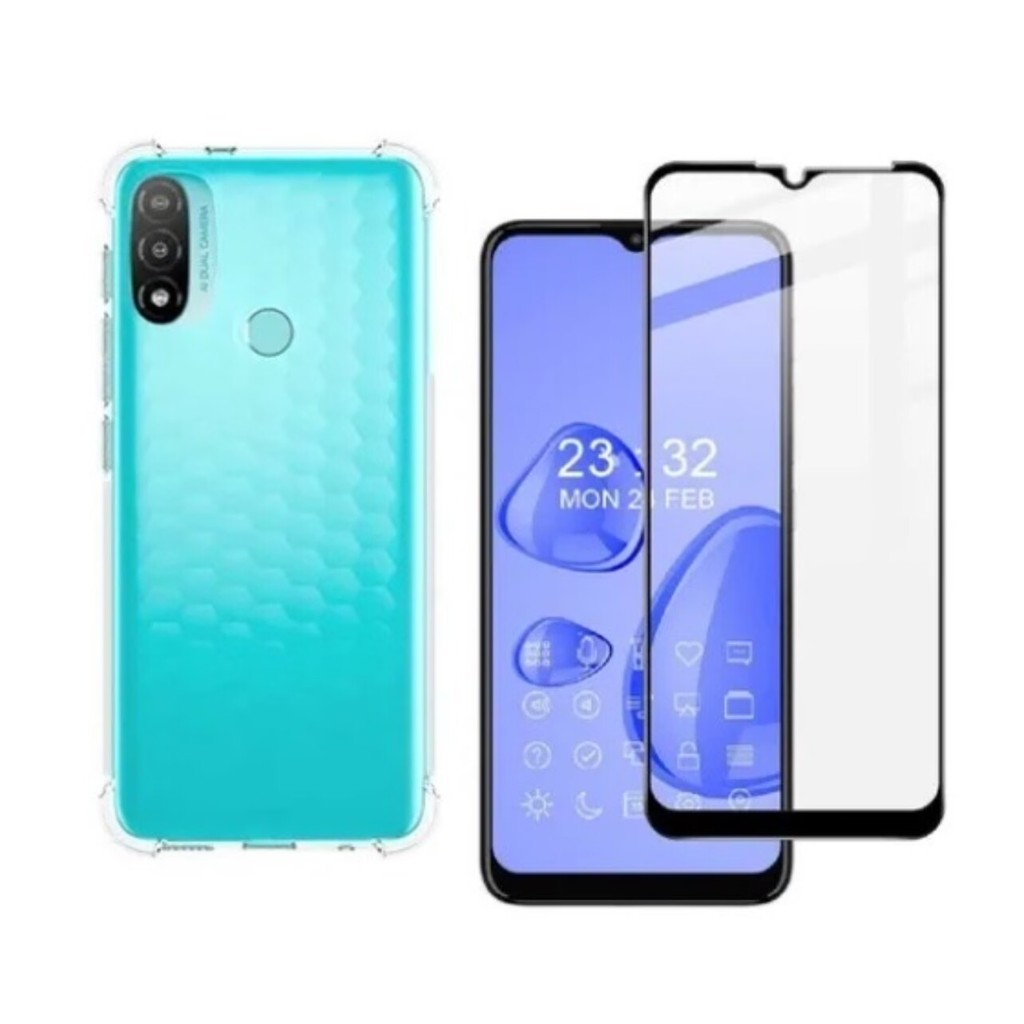 Capa Capinha Motorola E20 Case Anti Impacto + película Vrido 3D / 9D em Oferta na Shopee