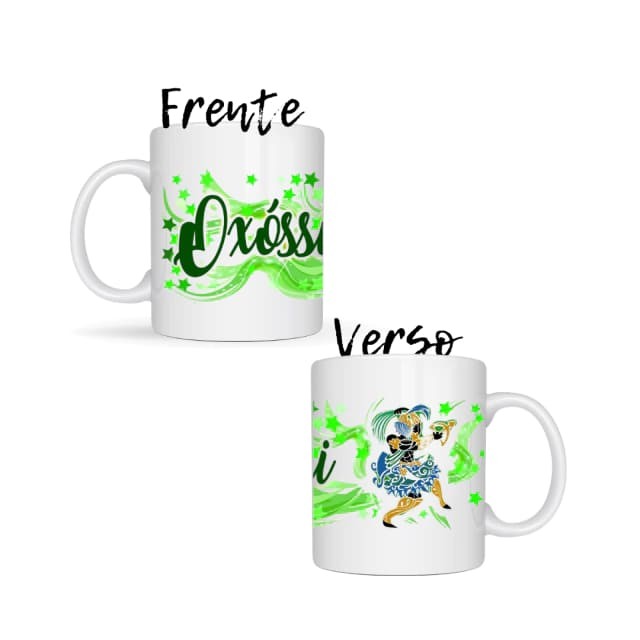 Caneca Porcelana Umbanda - Oxóssi - Umbanda / Candomblé