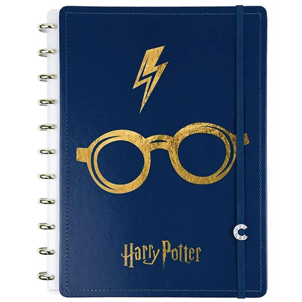 CADERNO INTELIGENTE UNIV 1X1 80FLS 01/PT HARRY POTTER AZUL   77591 25 - Stationery