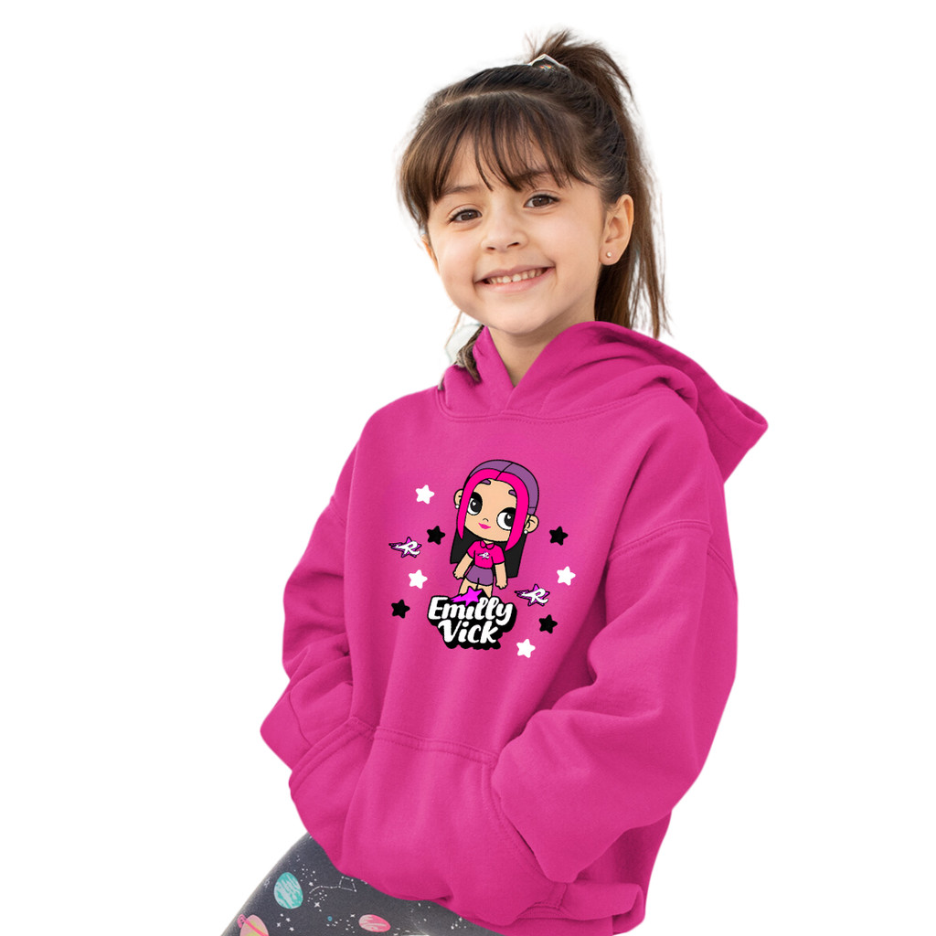 Blusa De Frio Emilly Vick Moletom Infantil Estrela Elementos Youtuber em Oferta na Shopee