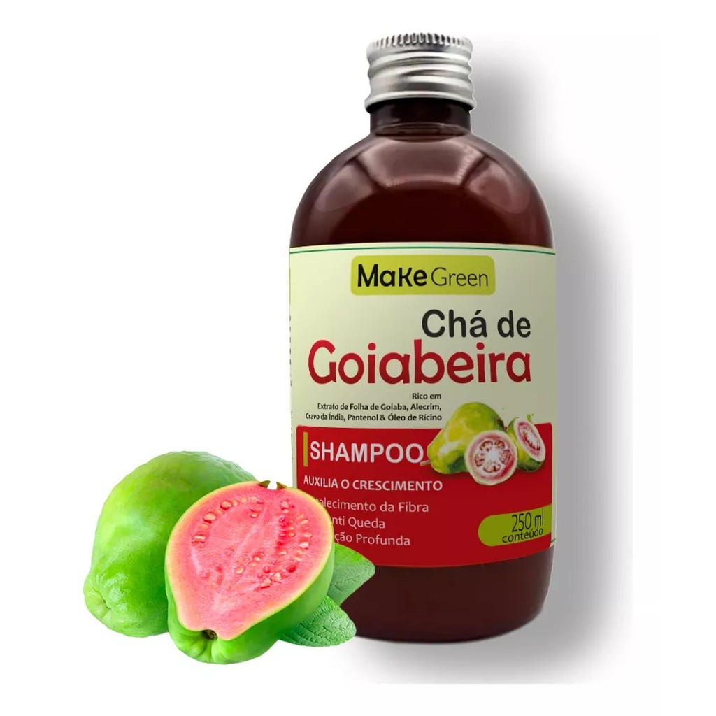 Shampoo Chá de Goiabeira 250ml Make Green – Crescimento e Fortalecimento Capilar em Oferta na Shopee
