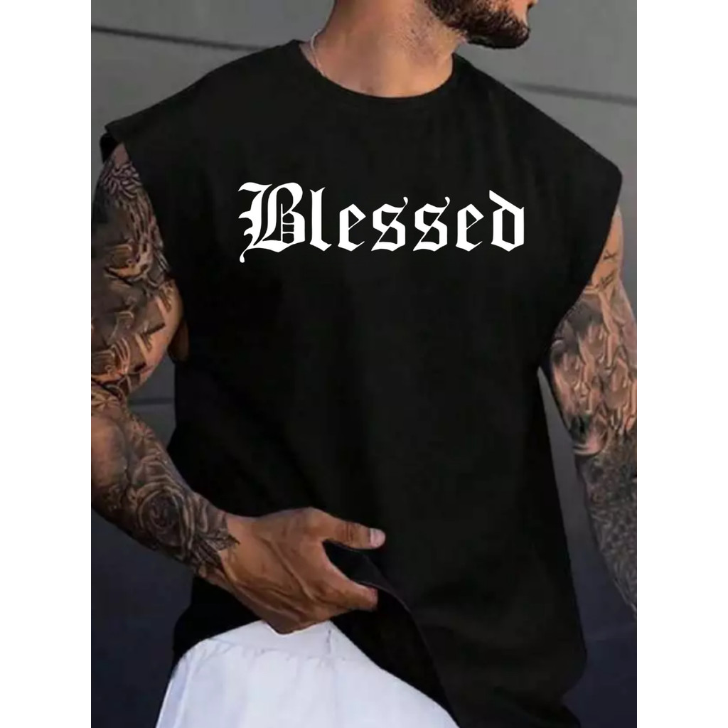 Lançamento! Regata Oversized Blessed – Estilo Streetwear para Dia a dia, Musculação Academia