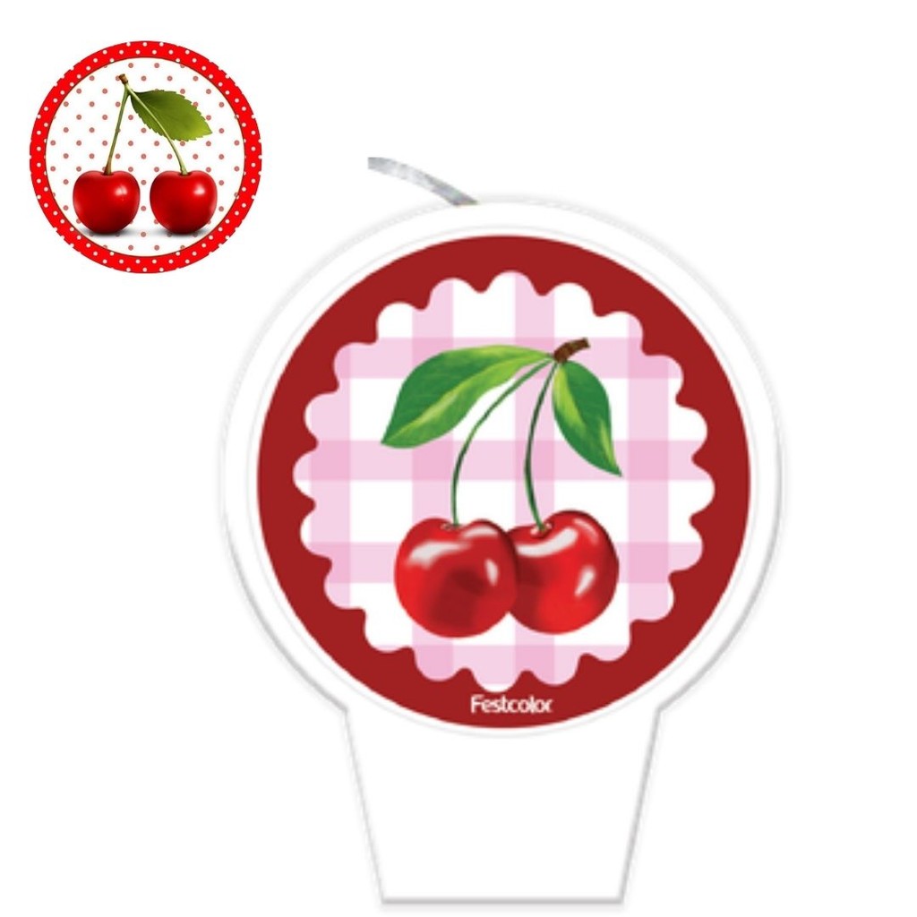 VELA FESTA CEREJA FESTA CHERRY FESTCOLOR em Oferta na Shopee