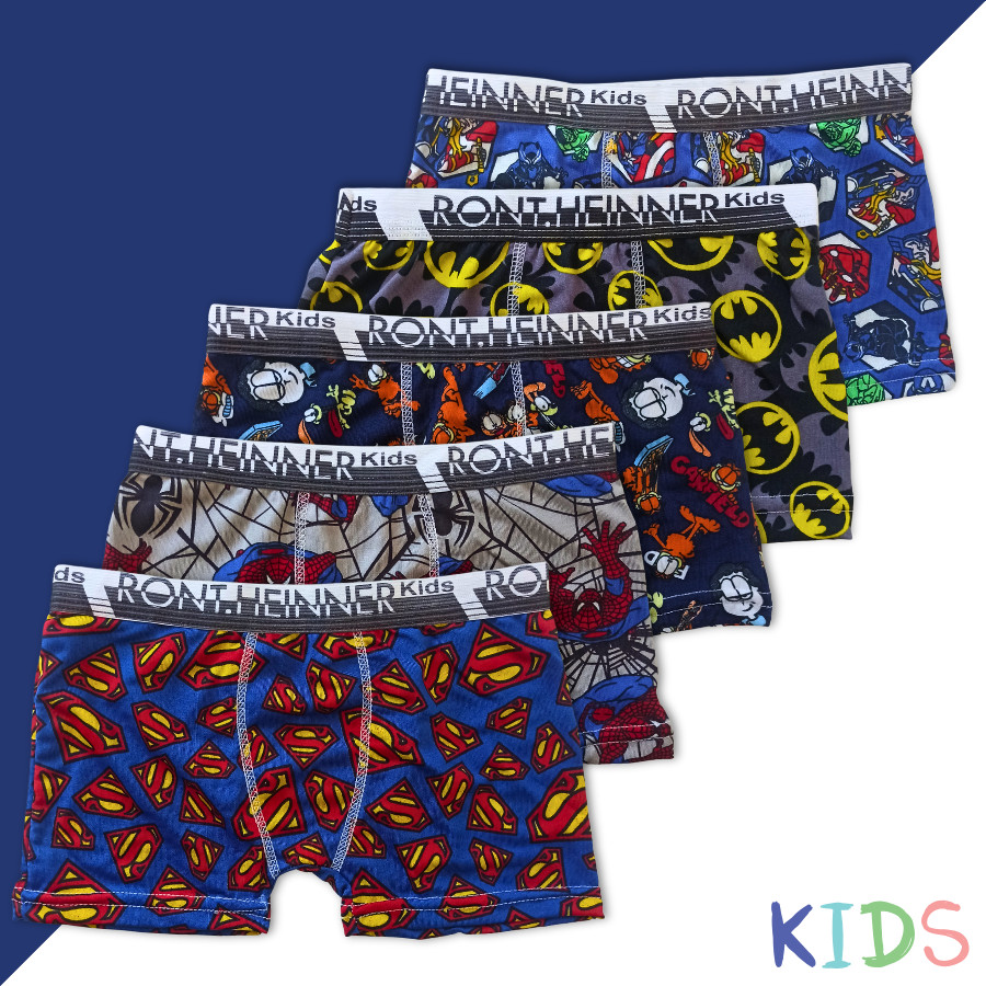 Kit Com 10 Peças Cueca Box Infantil Bebê E Crianças Masculina Estampadas E Lisas Kids Menino em Oferta na Shopee