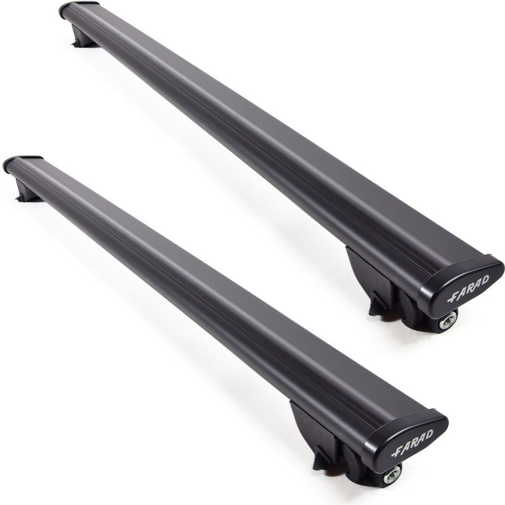 Rack De Teto Bagageiro Farad Aerodinamico ALU2 Black 120cm O Kit Kia Sorento 2010 a 2015