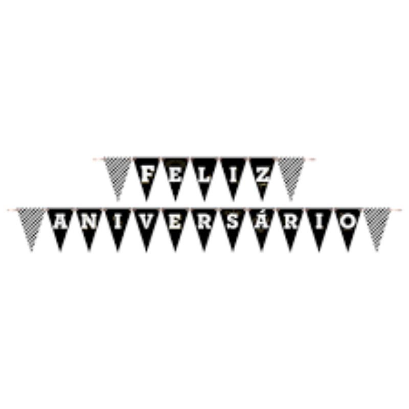 Faixa feliz aniversário de  para festas adulto boteco e infantil