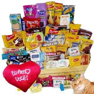 Cesta Café Da Manhã E Chocolate Presente Pelucia Coração 52 em Oferta na Shopee