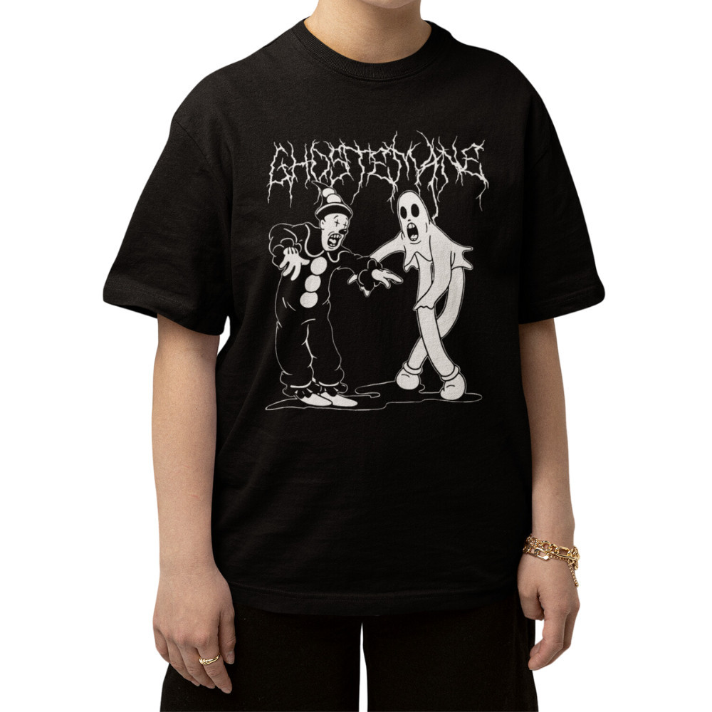 Camiseta Camisa Oversized Unissex Estampada Ghost 100% Algodão Basic Streetwear Novo