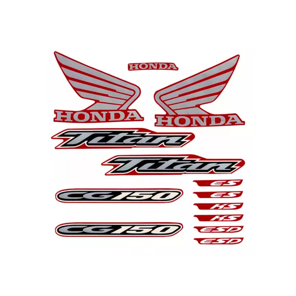 Faixa  Adesivo Titan 150 Vermelha 2004 2005 2006 2007 2008 Ks Es Esd em Oferta na Shopee