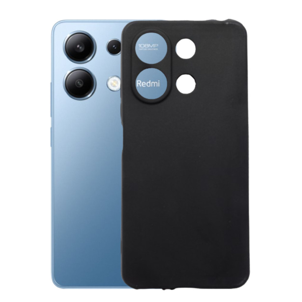 Capa Capinha Preta Aveludada Para Redmi Note 13 4g Silicone Compativel Xiaomi TPU Case
