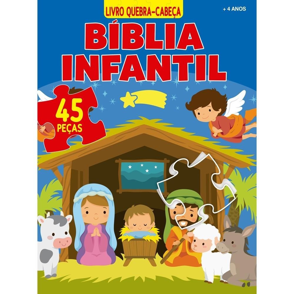Bíblia Infantil Livro Quebra-Cabeça em Oferta na Shopee