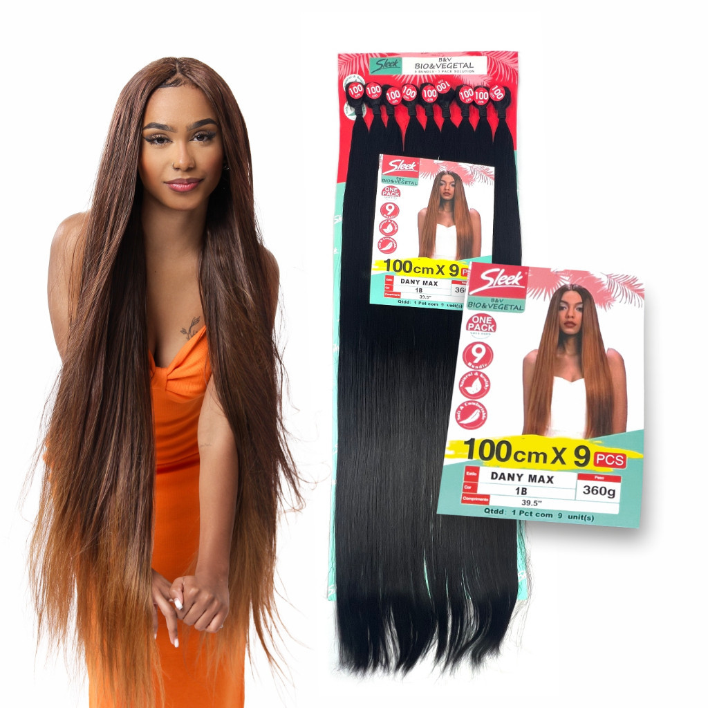 Cabelo Dany Max Bio Vegetal Sleek 1m – Liso Perfeito, 360g, Natural e Macio em Oferta na Shopee