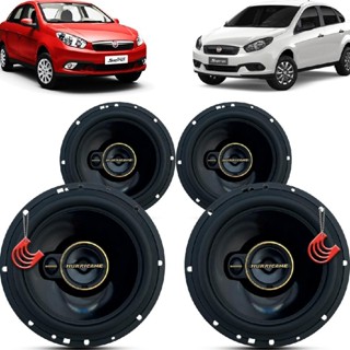Kit Alto Falantes Dianteiros e Traseiros Fiat Grand Siena 2013 até 2021 - Hurricane Aurum 480w em Oferta na Shopee