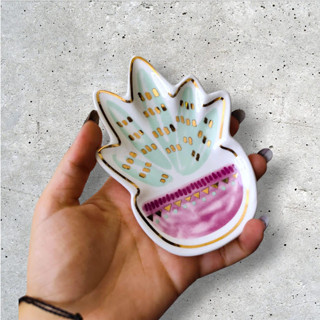 Porta Treco Desenho Suculenta Material Cerâmica Decorativo em Oferta na Shopee