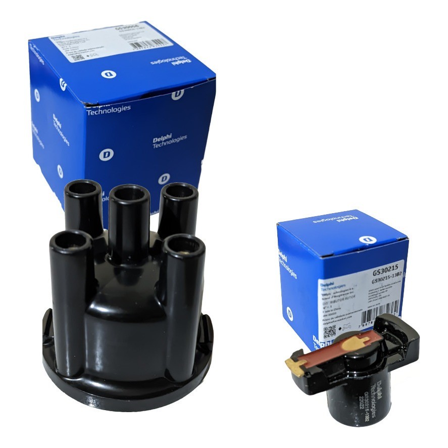 Tampa Distribuidor GS30056 + Rotor GS30215 DELPHI - Gol 1.6, 1.8, 2.0, AP 82/96 S/pino
