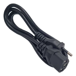 Cabo De Força Tripolar 10A 1,2m Padrão BR NBR14136 Plug IEC Para PC Monitor TV