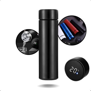 Garrafa Térmica Com Termômetro Led Digital Em Aço Inox Café Água Quente Gelado 500ml em Oferta na Shopee