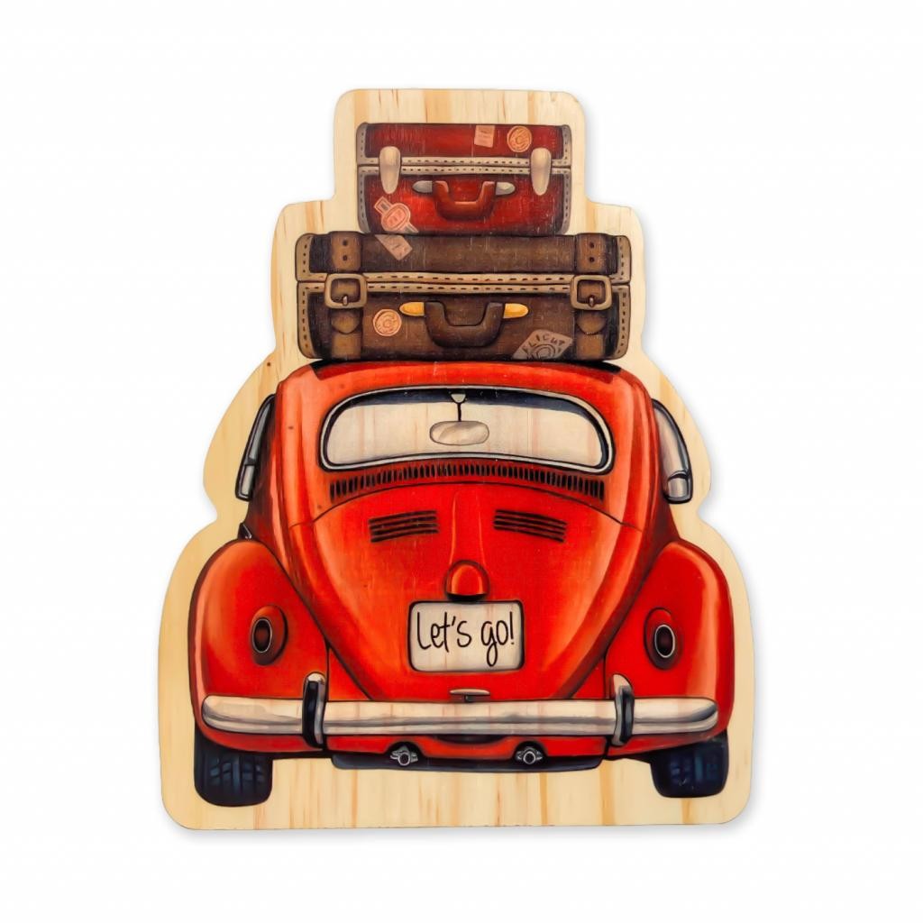 Fusca Decoração Carro Madeira Placa Decorativa Miniatura Volkswagen Antigo Enfeite Festa Estante