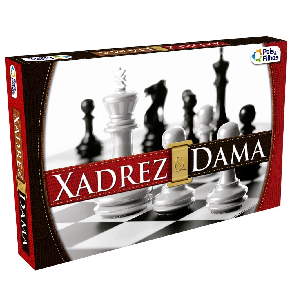 JOGO DE XADREZ E DAMA PAIS E FILHOS CLÁSSICO INFANTIL LÓGICA ESTRATÉGIA DEFENDER TABULEIRO CHESS em Oferta na Shopee