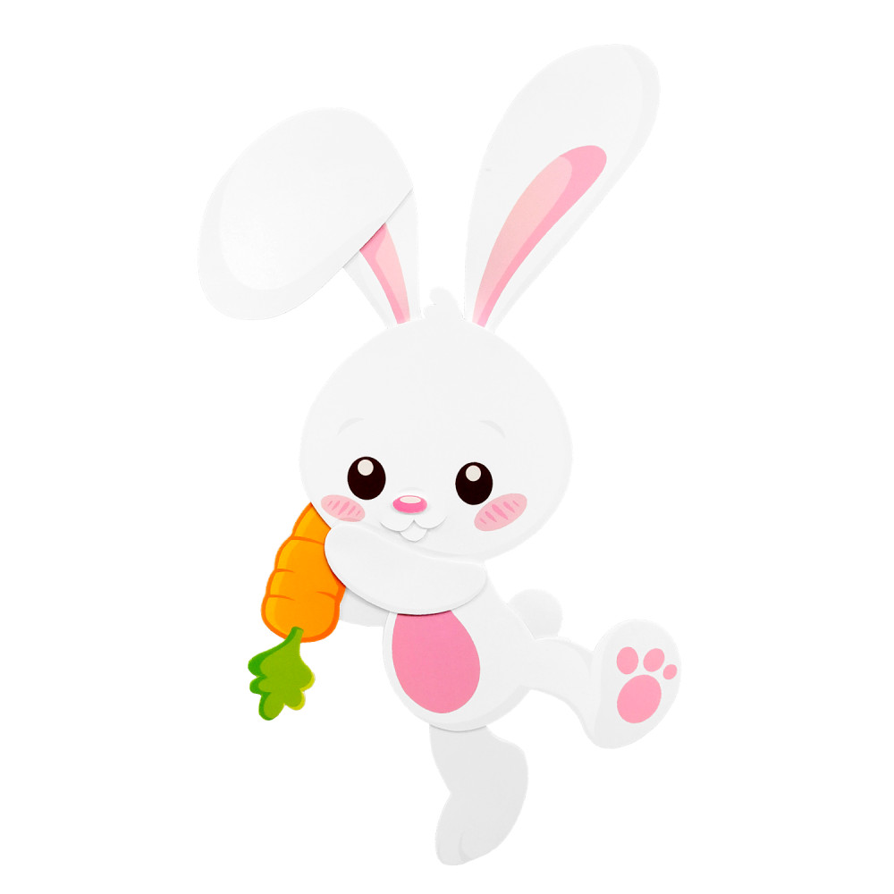 Enfeite Painel Coelho com Cenoura Páscoa 55x34cm - 01 unid em Oferta na Shopee