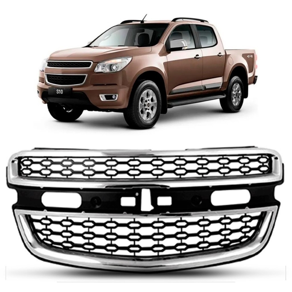 GRADE S10 2012 A 2016 TRAILBLAZER 2013 A 2016 SUPERIOR/INFERIOR C/FRISO CROMADO
