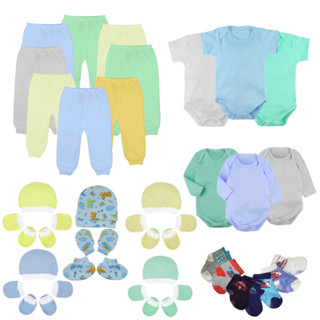 Kit 36 Pçs Enxoval Maternidade Body Mijão Toucas Luvas Meias em Oferta na Shopee