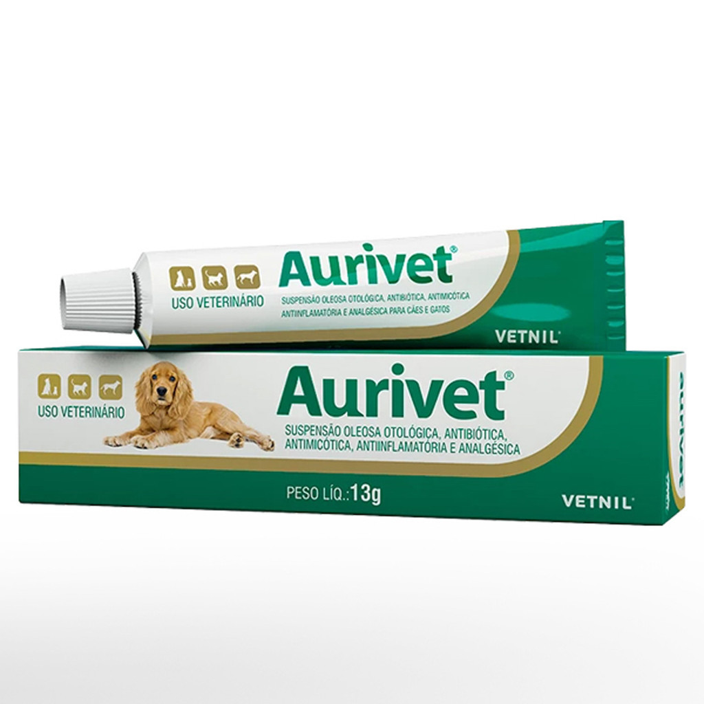 Aurivet Pomada Otológica Vetnil para Cães e Gatos - 13 g em Oferta na Shopee