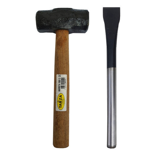 Marreta 1,5kg E Talhadeira Cromada 12 Kit Tarza