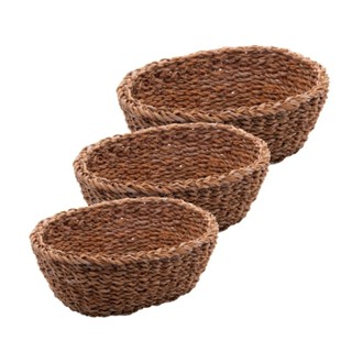 3 Cestas Ovais Wolff de Fibra Natural em Oferta na Shopee